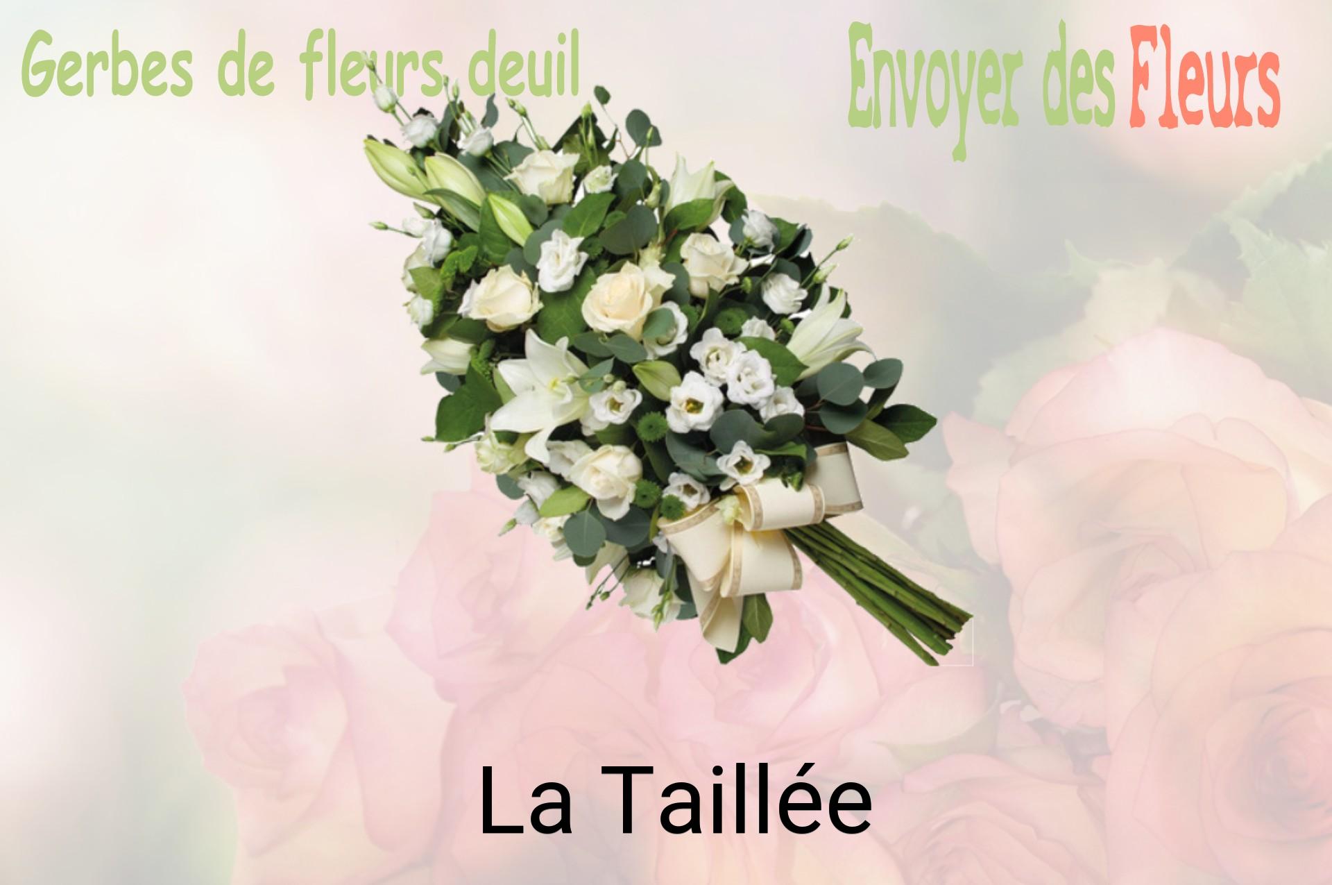 Gerbe de fleurs de deuil livrée à La Taillée